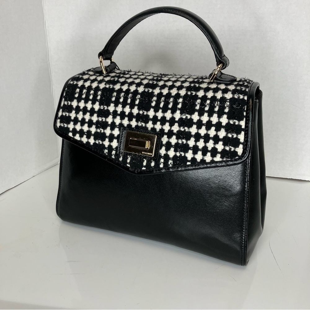Brahmin Rene Black Hillside Genuine Leather Crossbody Purse - Picture 8 of 10